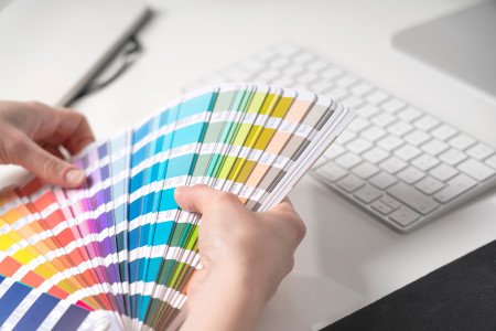 choosing paint colours for an office space